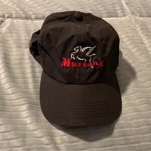 Mustang Black Embroidered Cap